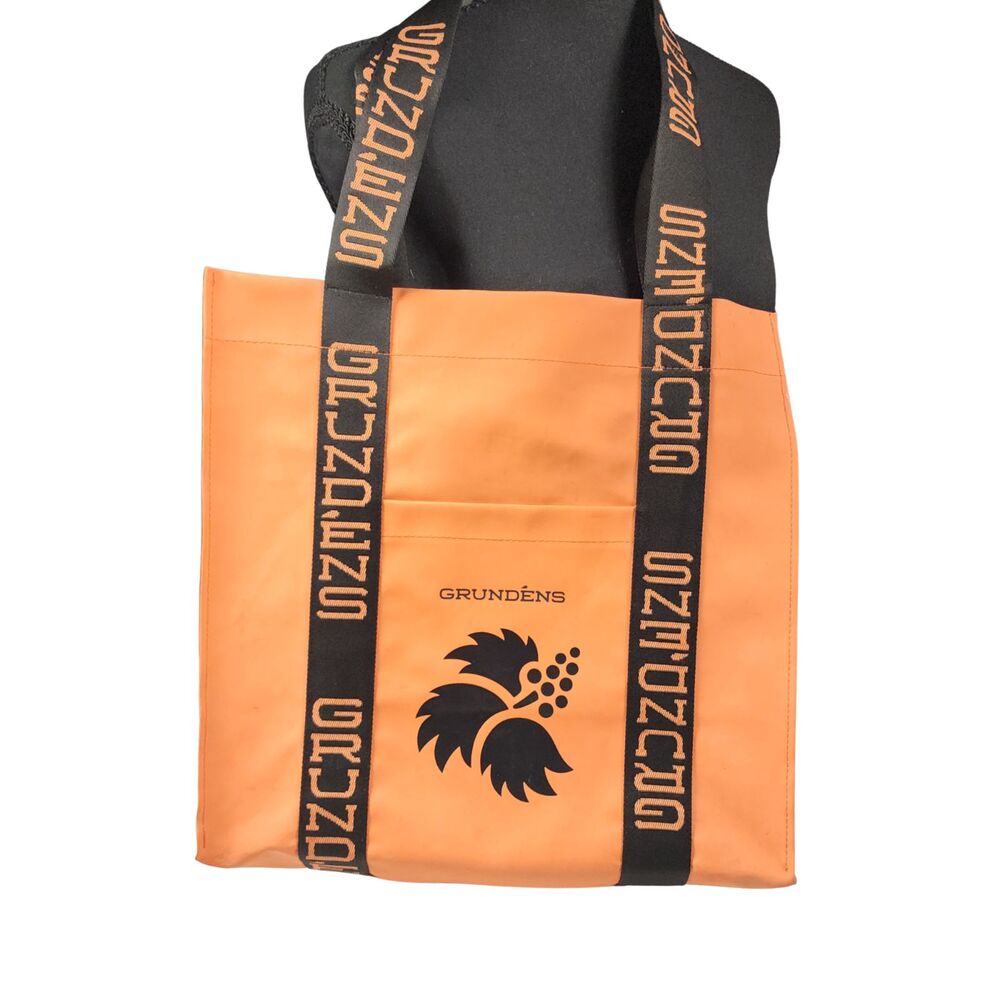 Grundéns Orange Fishing Tote Bag Upcycled Workwear Water Resistant 70099